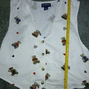 Patriotic Bear Vest Vintage Size Large